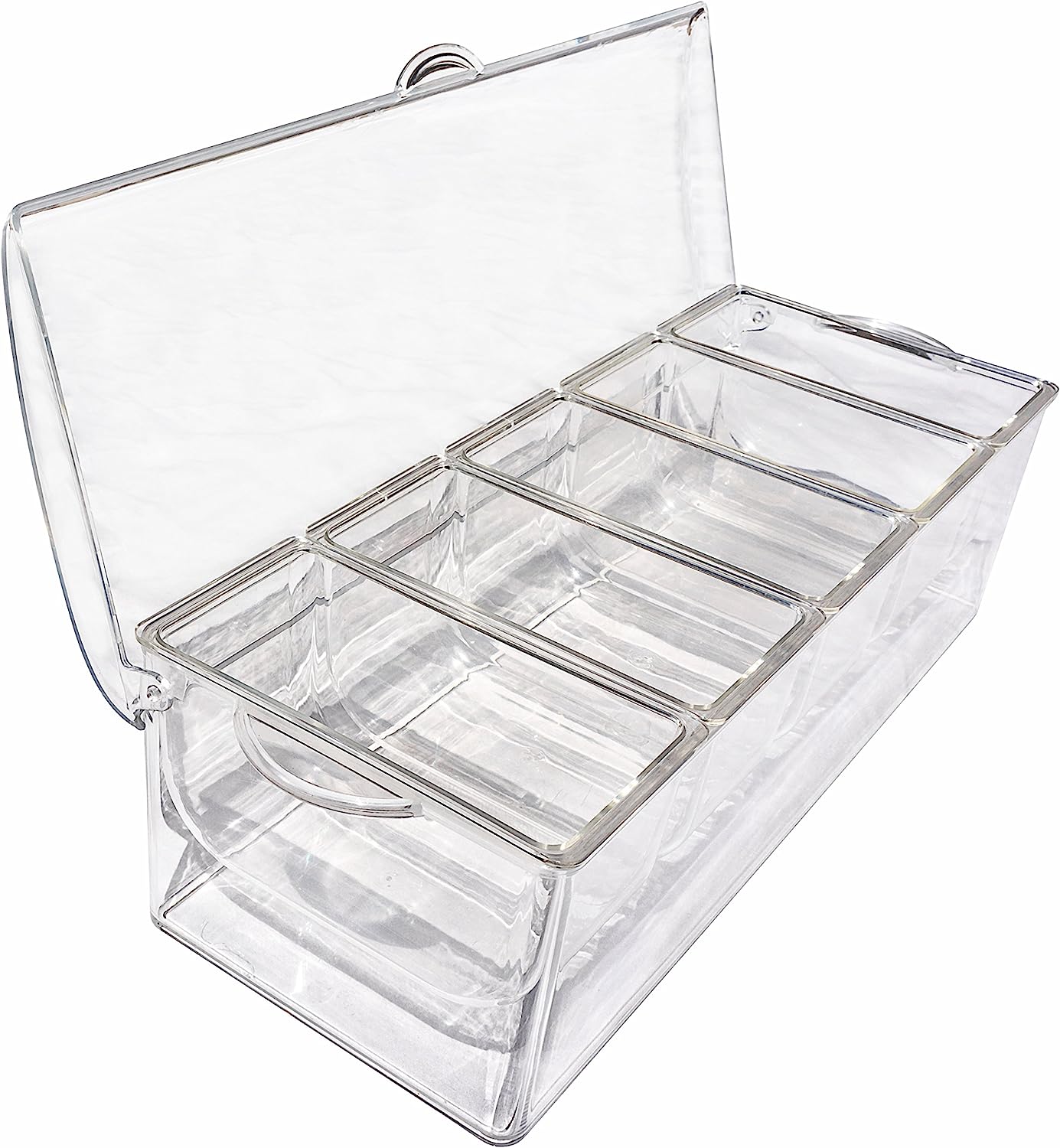 superkyld kryddorganisation på is med löstagbara brickor med 5 fack och 3 slevar och 3 tänger ingår.